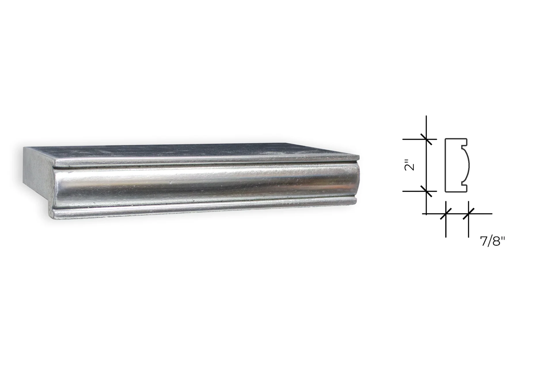 hilton edge profile, shown as a photograph beside its section drawing