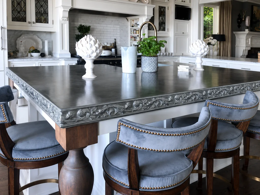 Zinc countertop — kitchen2