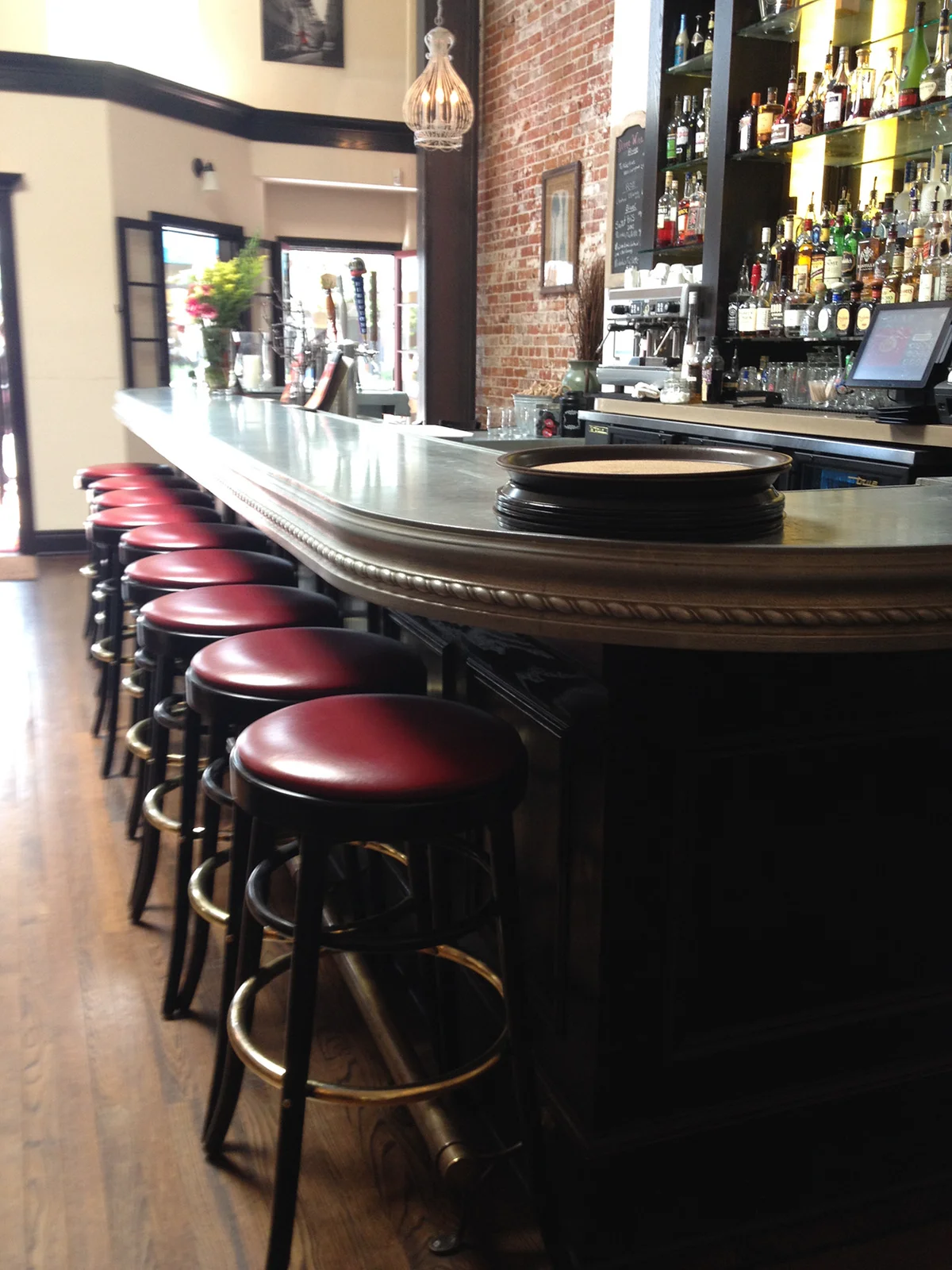 Custom cast zinc bartop by La Bastille