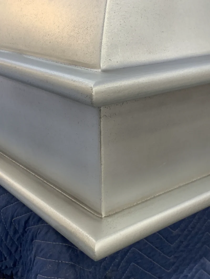 Custom cast zinc range hood by La Bastille