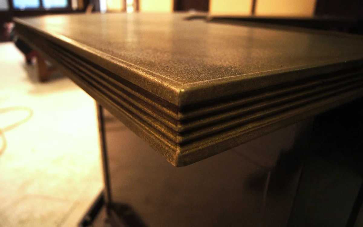 Custom cast bronze countertop by La Bastille