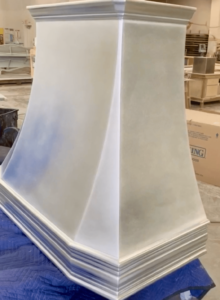 chamfered shaped metal range hood