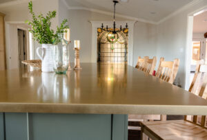 metal bar top in luxury home